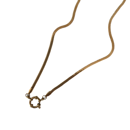 Annie Necklace | Snake Chain Necklace with Anchor Closure