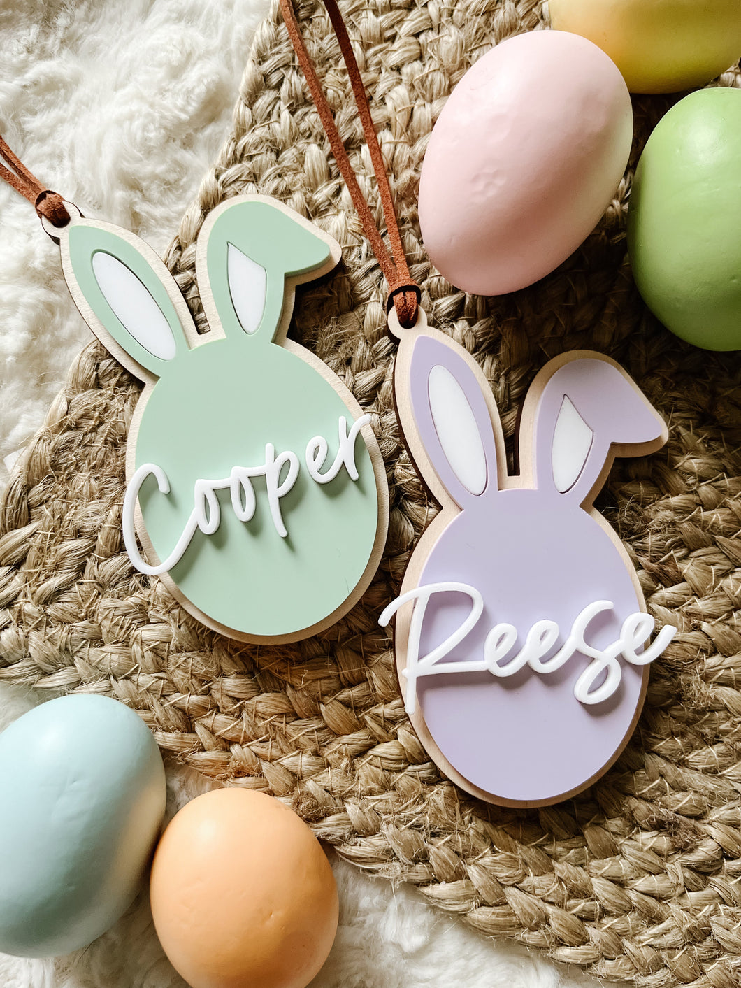 Acrylic Easter Bunny Tags