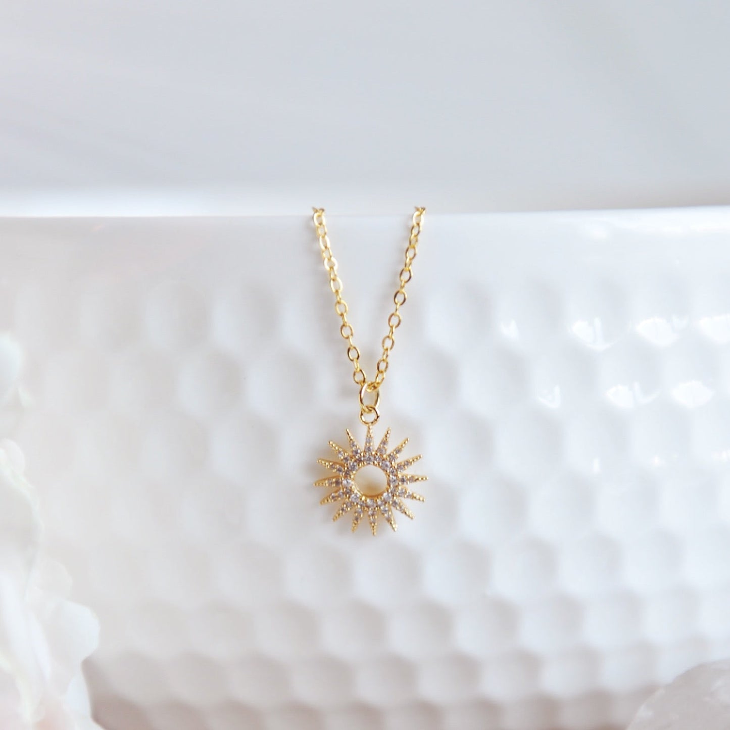 BRIELLE Gold Sun Necklace