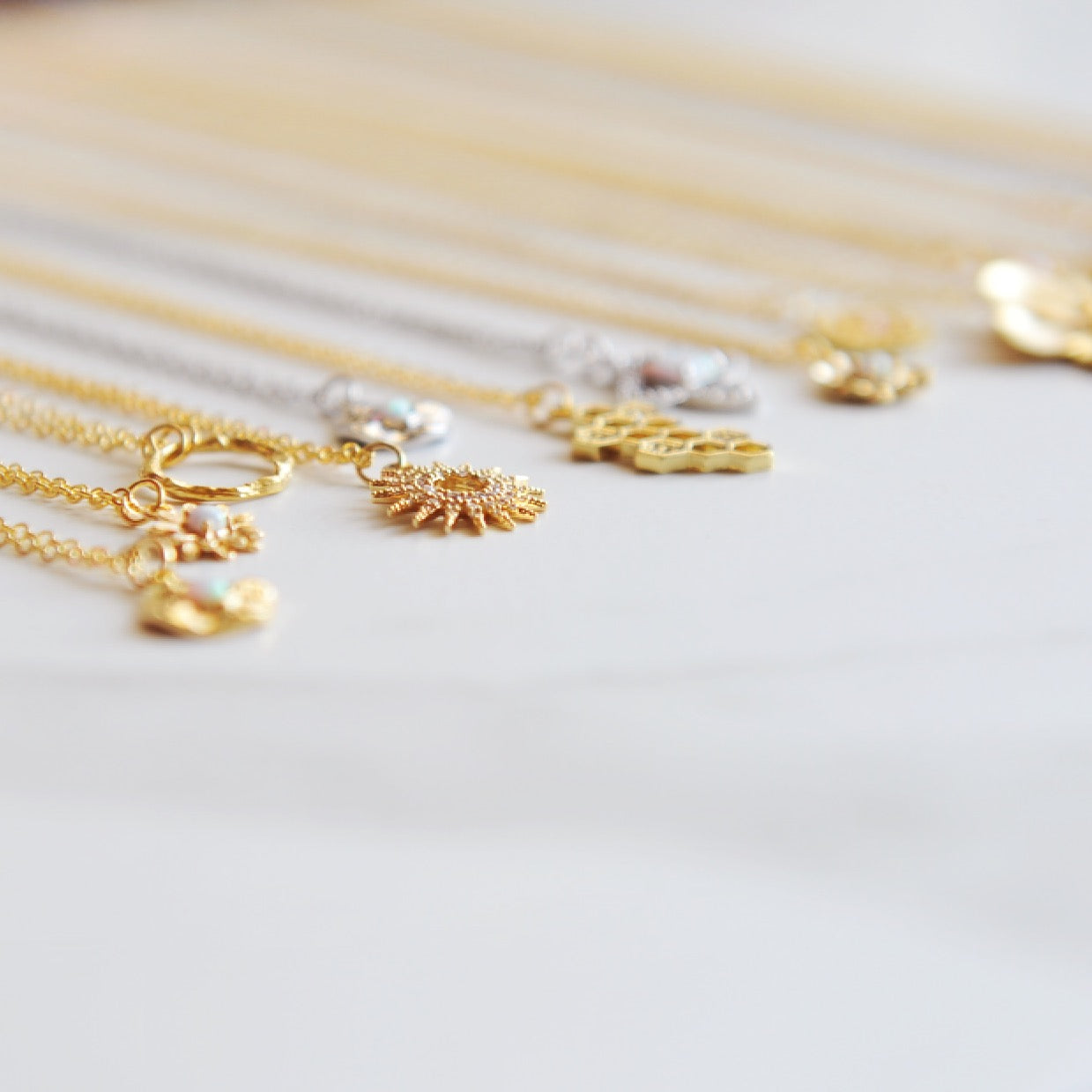 BRIELLE Gold Sun Necklace