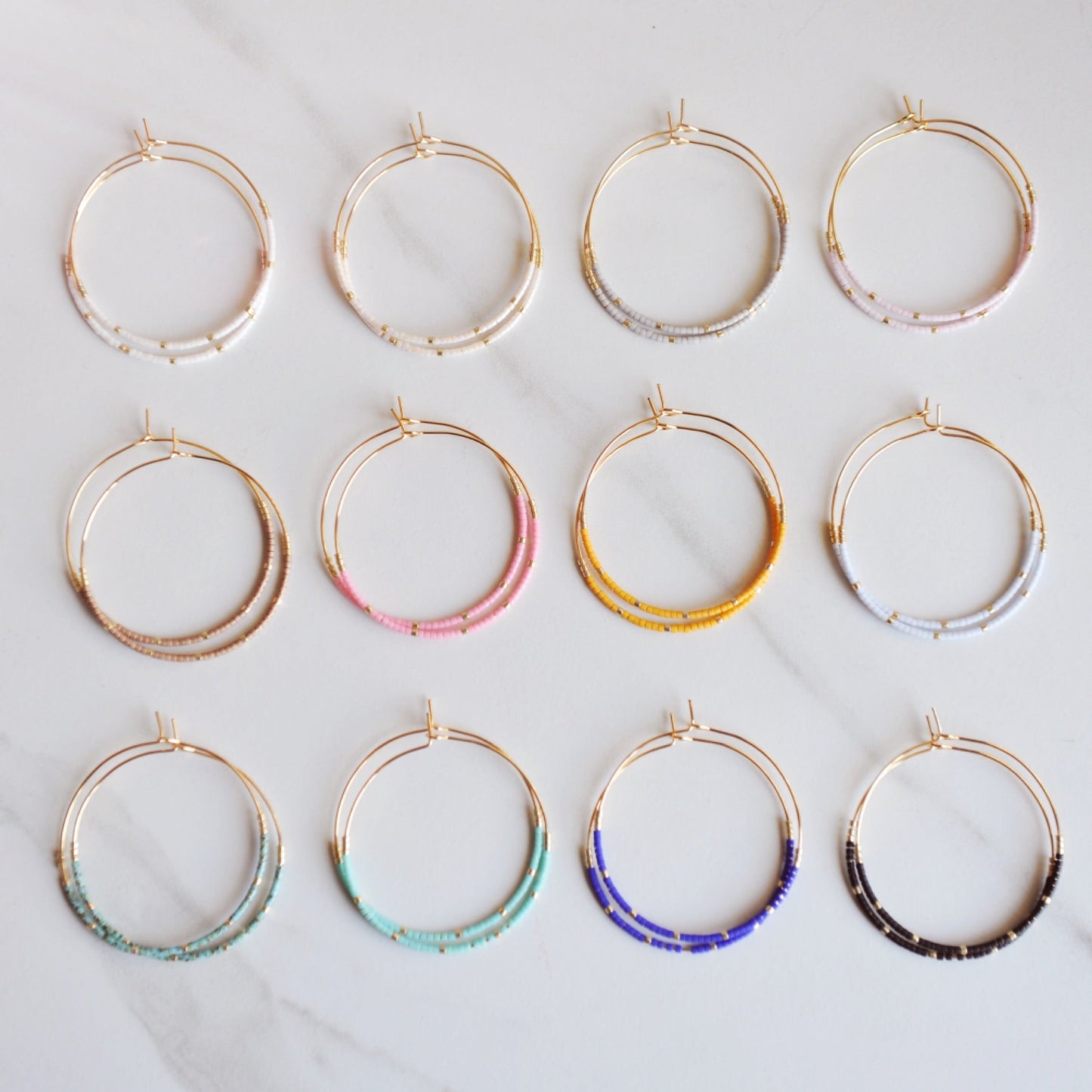 Miyuki Bead Hoops