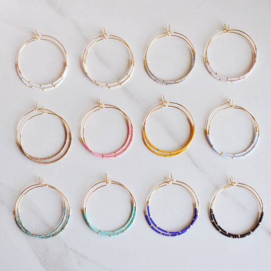 Miyuki Bead Hoops