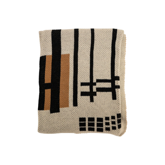 Urban Inspired Abstract Knit Throw Blanket 50" x 60"