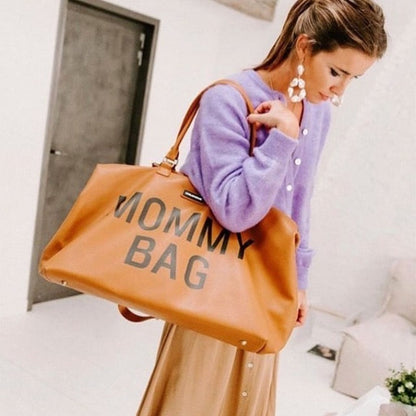 MOMMY BAG LEATHERLOOK BROWN