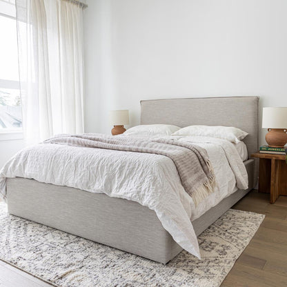 Julia King Storage Bed - Sand