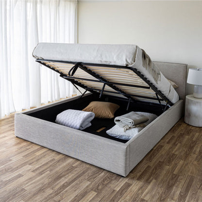 Julia Queen Storage Bed - Sand