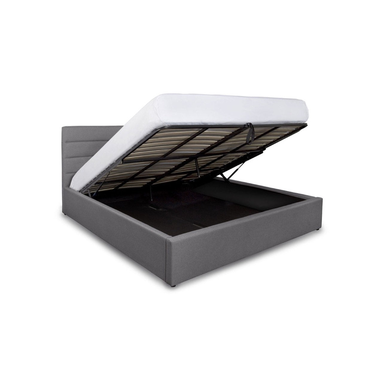 Justin King Storage Bed - Stone