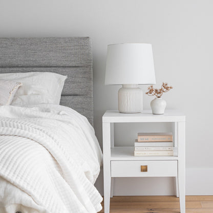 Justin King Storage Bed - Greige