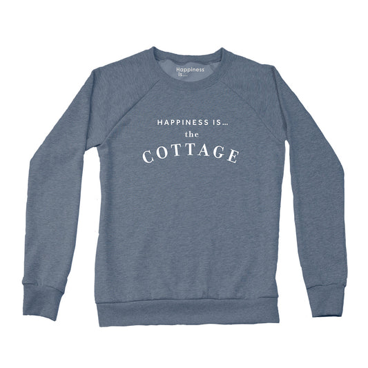 Women's Cottage Crew Sweatshirt, Heather Navy