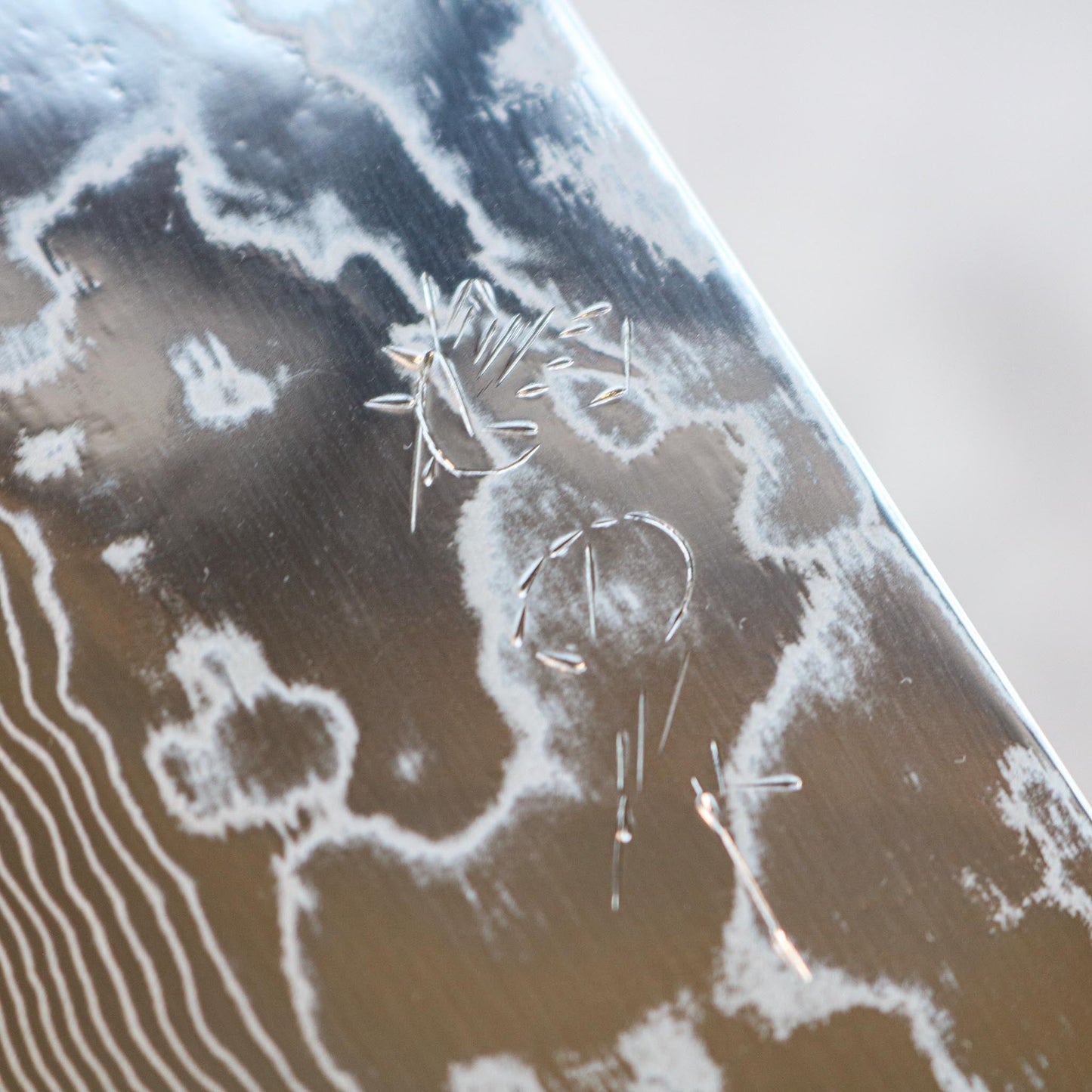 Kenshiro Hatono STRIX Damascus Gyuto 210 mm Oak