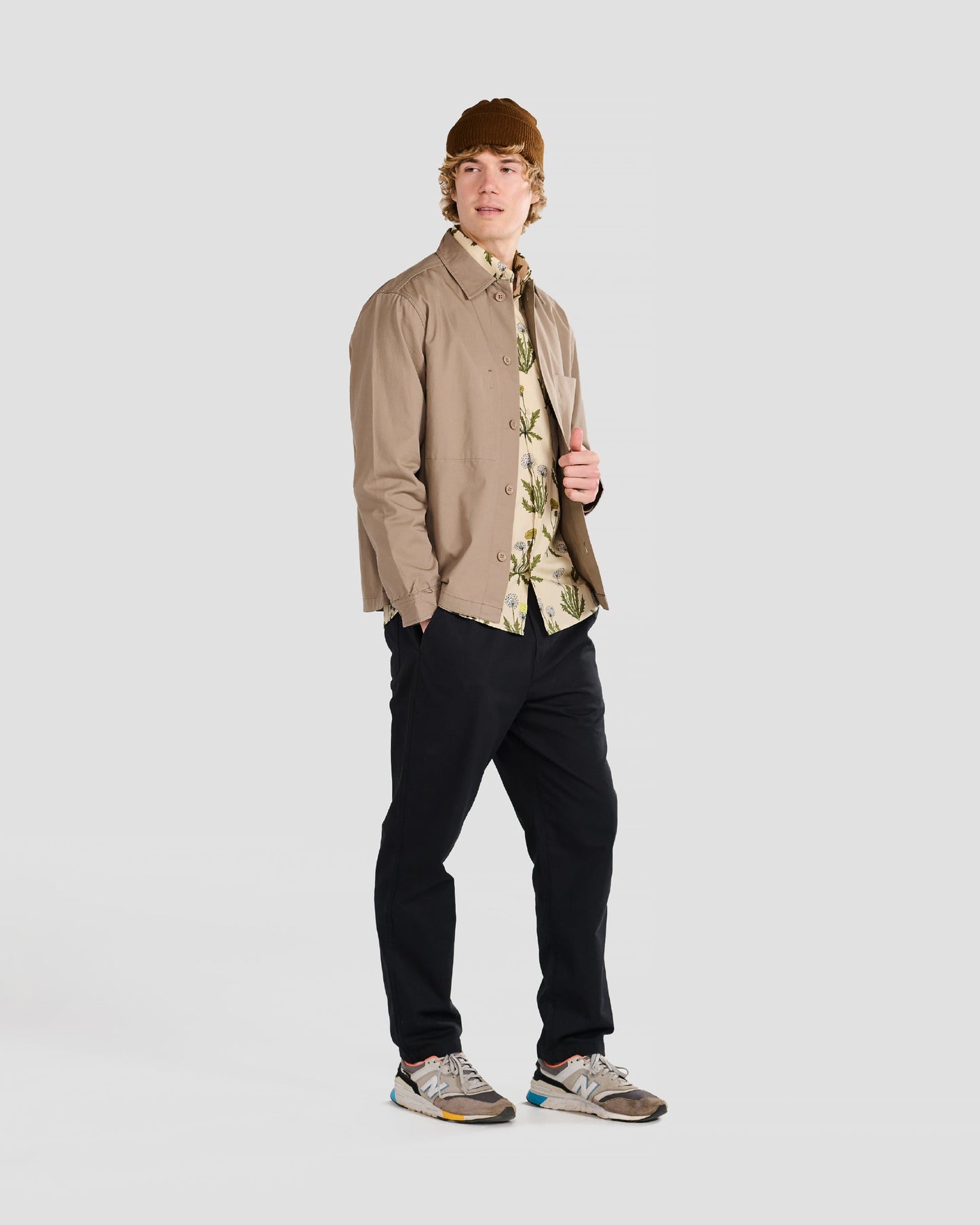 Tan Solid Twill Work Jacket