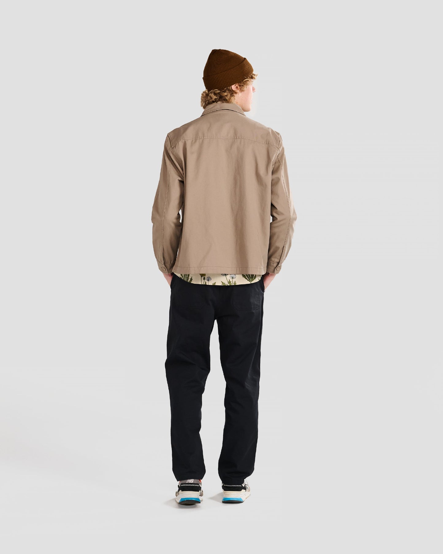 Tan Solid Twill Work Jacket