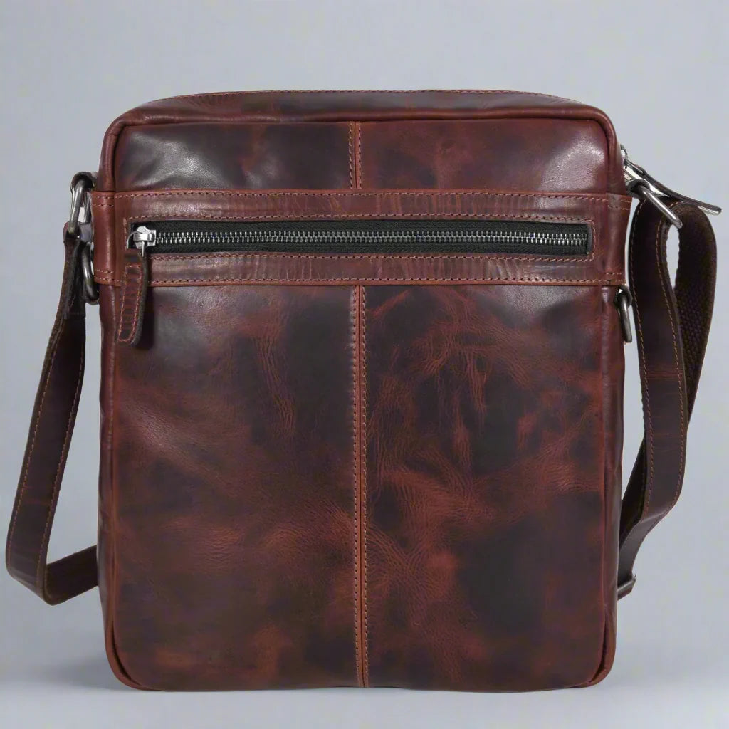 Manhattan Leather Satchel | Buffalo Leather Crossbody Bag for Men & Women