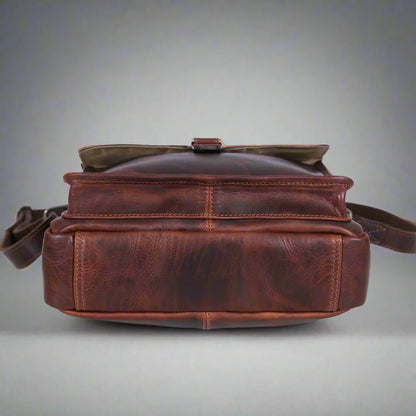 Manhattan Leather Satchel | Buffalo Leather Crossbody Bag for Men & Women