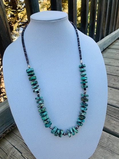 Large Turquoise Disc Necklace