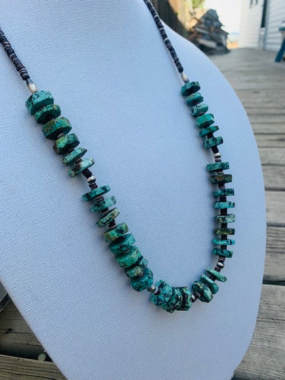 Large Turquoise Disc Necklace