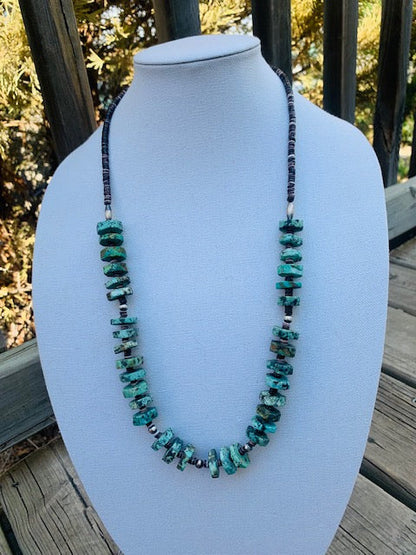 Large Turquoise Disc Necklace