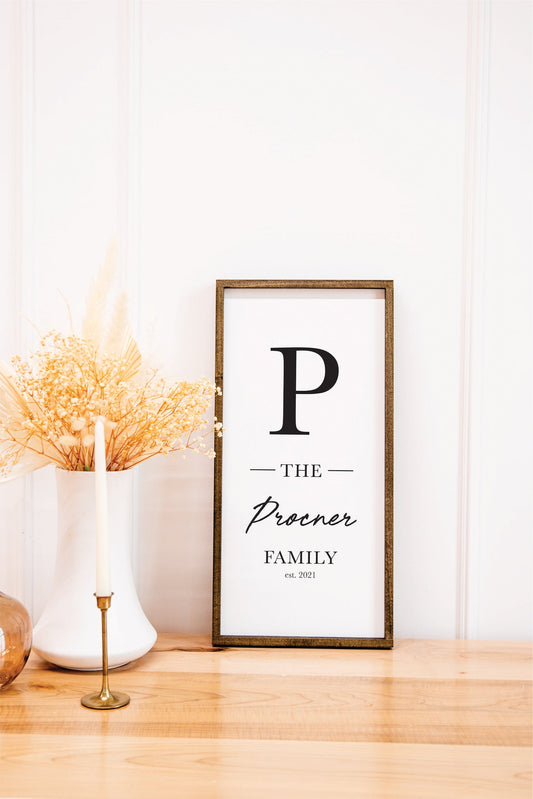 Custom Family Name Sign