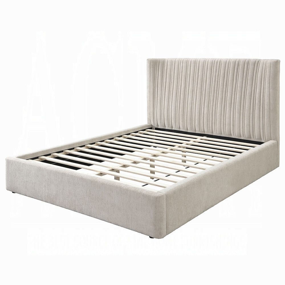 Loren Upholstered Bed - Beige