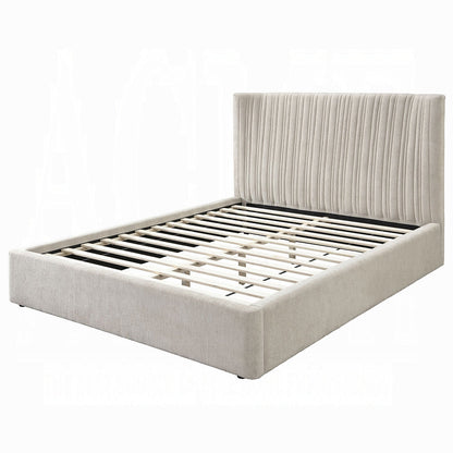 Loren Upholstered Bed - Beige