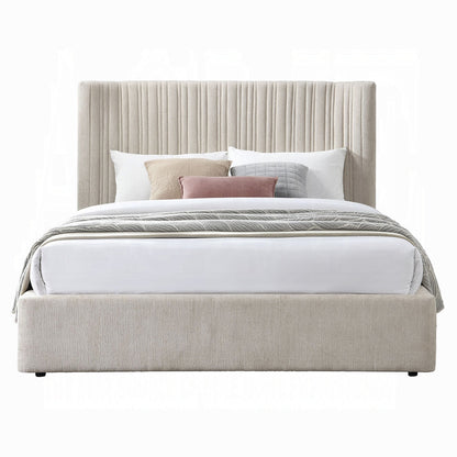 Loren Upholstered Bed - Beige