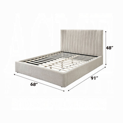 Loren Upholstered Bed - Beige