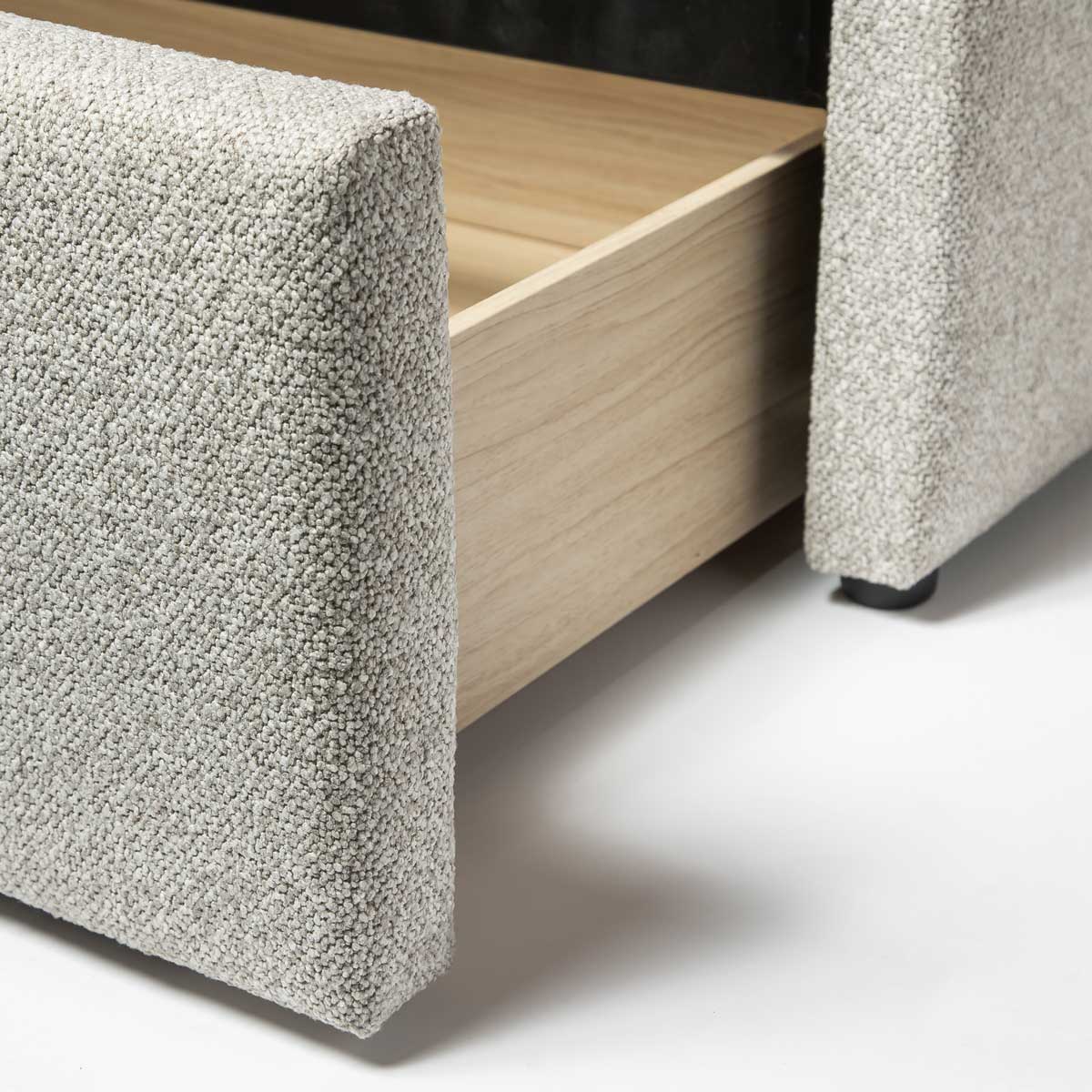 Lourdes Drawer Storage King Bed - Dune