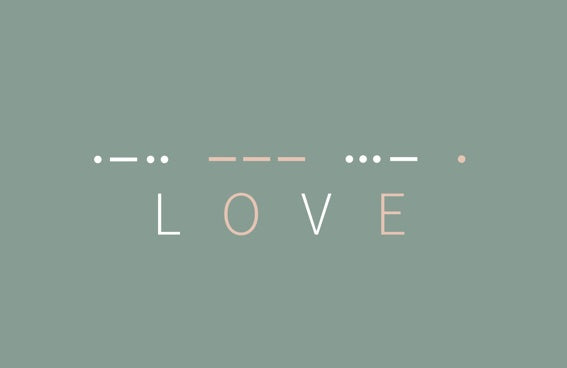 Love Morse Code Bracelet Stack