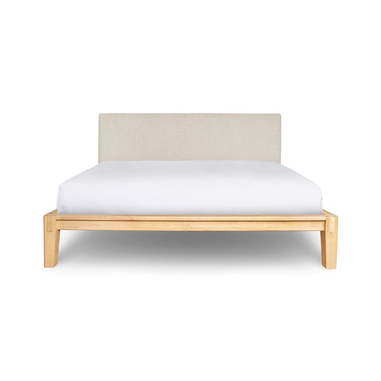 Luna Tool Free Upholstered Double Bed - Beige