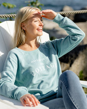 Load image into Gallery viewer, Women&#39;s Cottage Crew Sweatshirt, Teal
