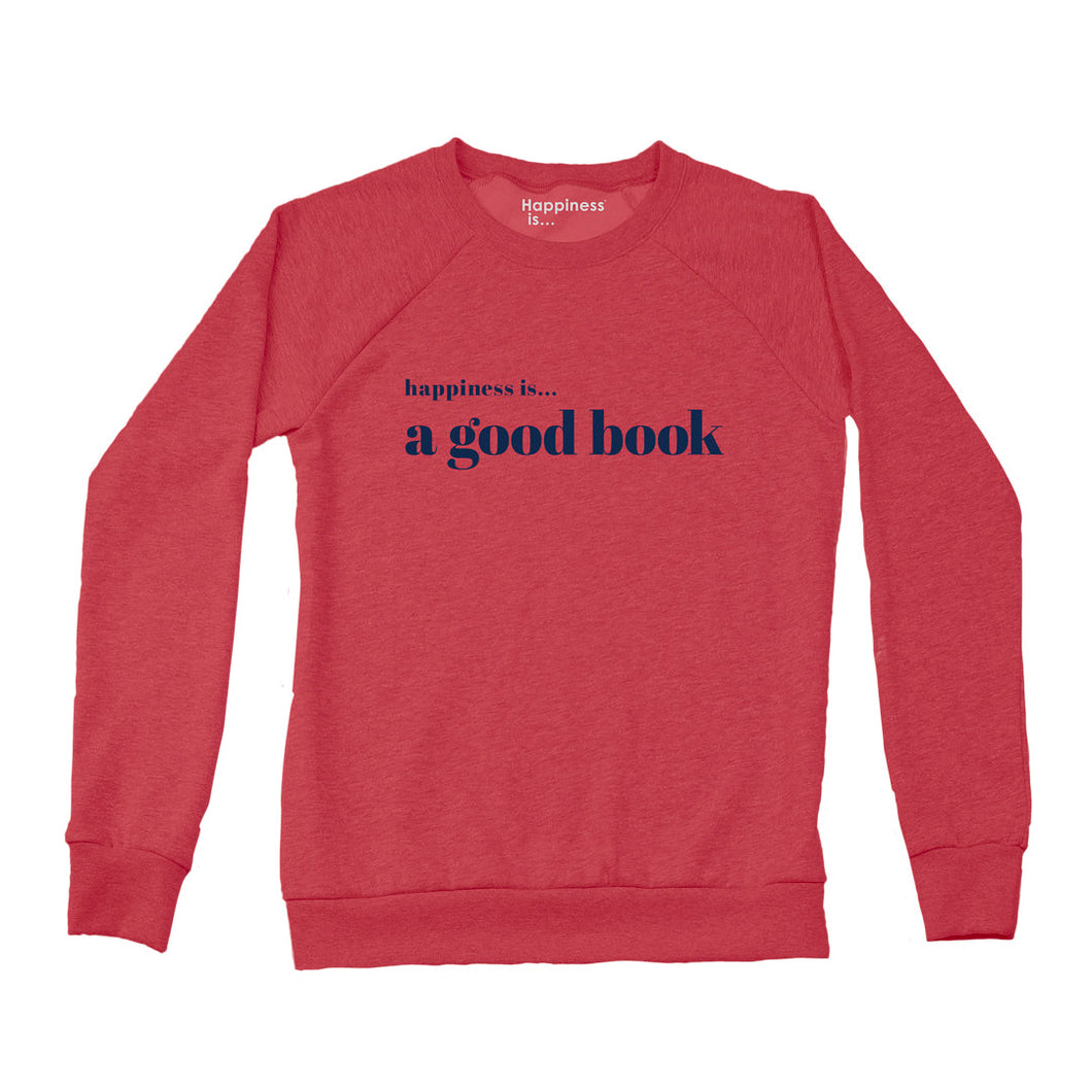 Women's Good Book Crew Sweatshirt, Chili