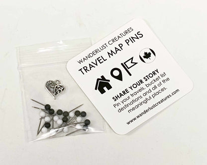 Cork & Wood 3D World Pin Map | 44 x 24 | Labelled