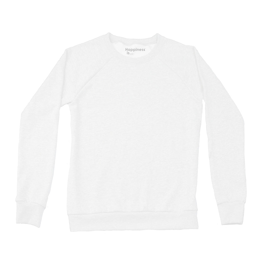 Women's Plain Crew Sweatshirt, White
