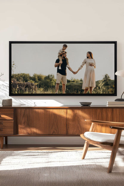 Toile étirée panoramique personnalisée (avec cadre)