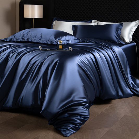 Lustre Luxe Elegant Duvet Set - Navy Blue