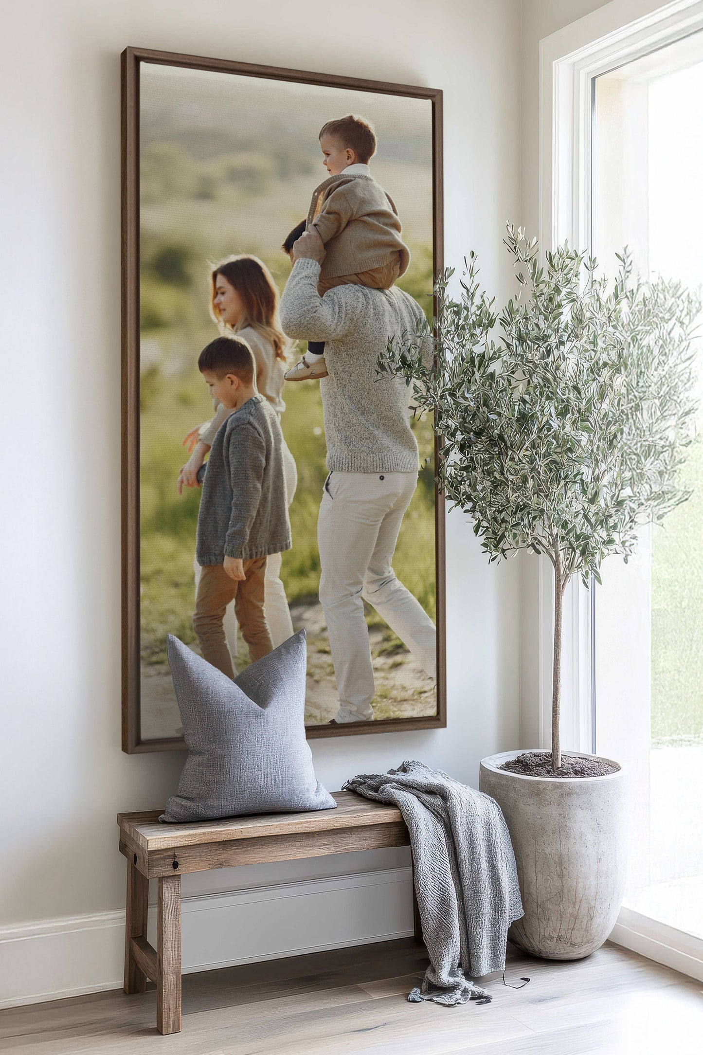 Toile étirée panoramique personnalisée (avec cadre)