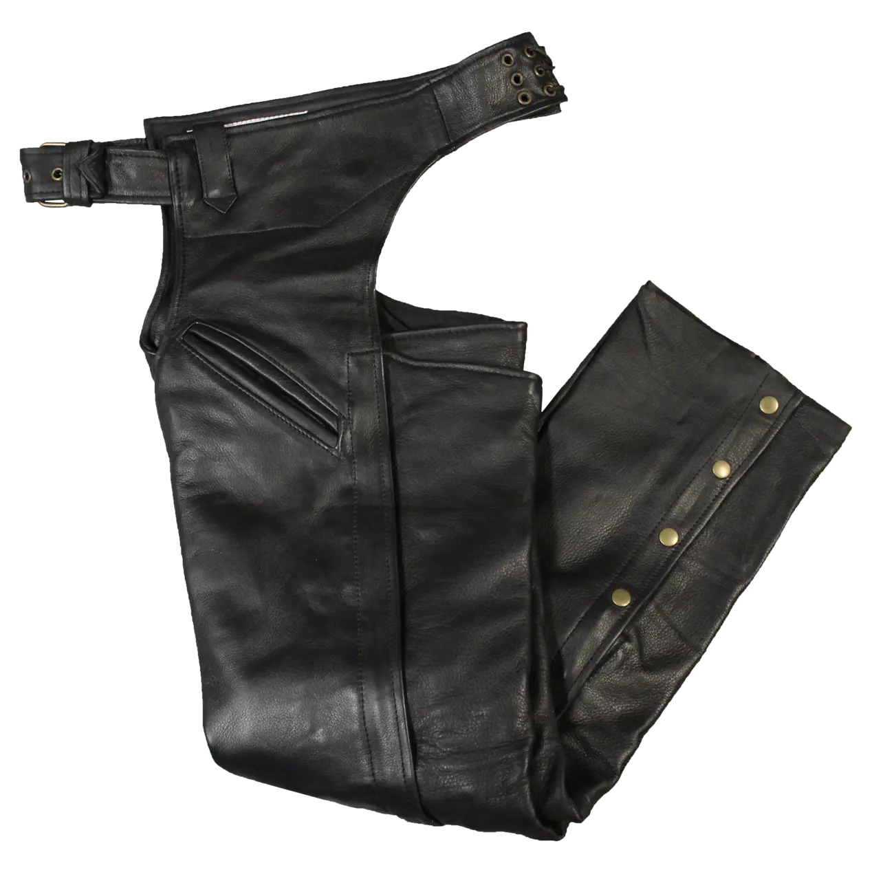 Open Road Men's 2 Pocket Premium Leather Chaps