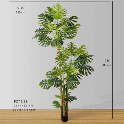 Pablo Artificial Monstera Potted Plant 10'