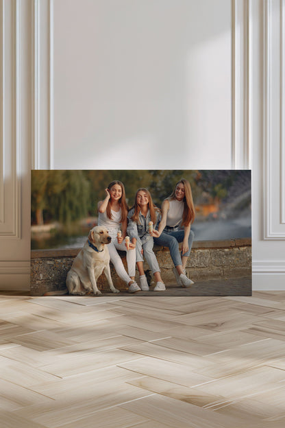 Toile étirée panoramique personnalisée (sans cadre)