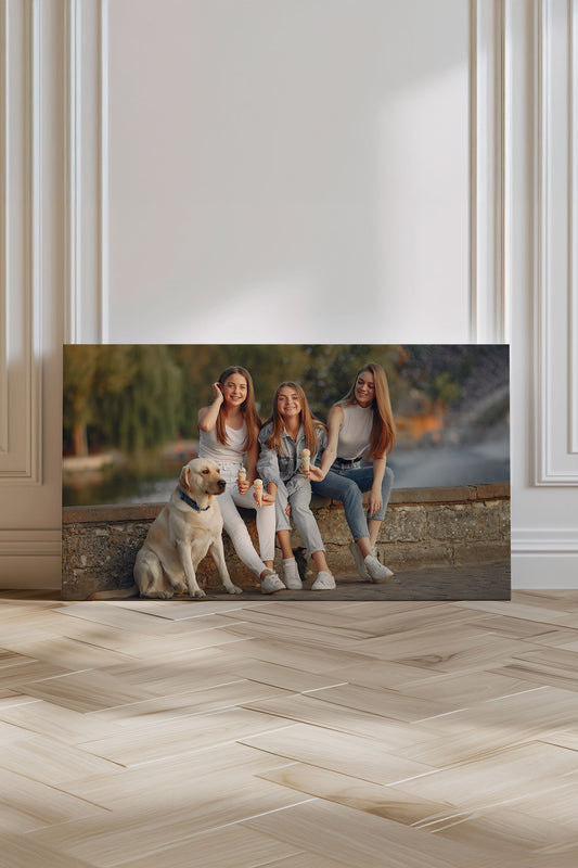 Toile étirée panoramique personnalisée (sans cadre)