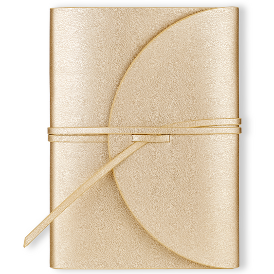 Pella Firenze Flexy Champagne-Gold Vegan Leather Journal – 192-Page Classic