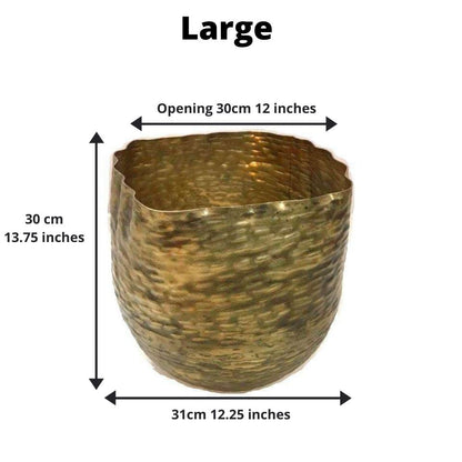 Poloma - Brass Basket Planter (Multiple Sizes)