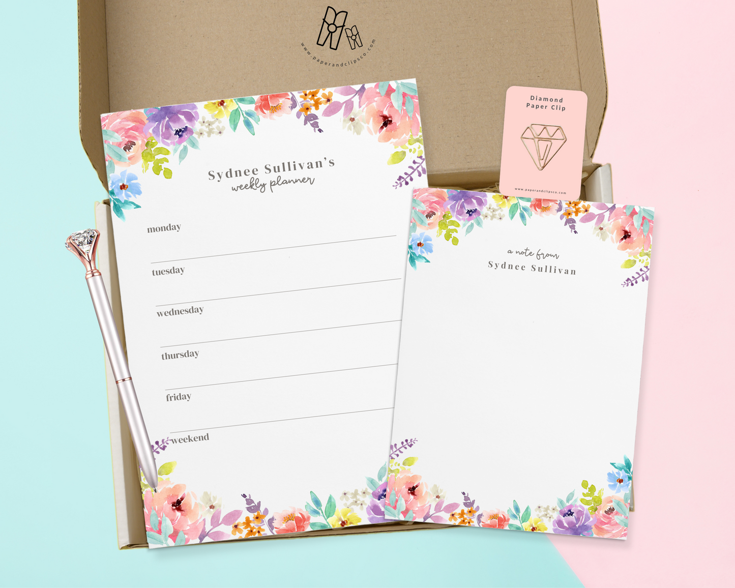 Pastel Floral Stationery Gift Set