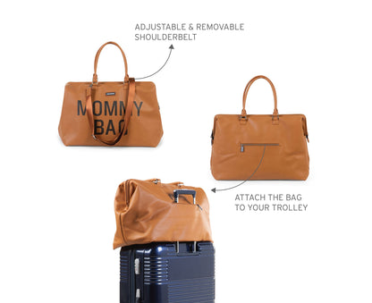 MOMMY BAG LEATHERLOOK BROWN