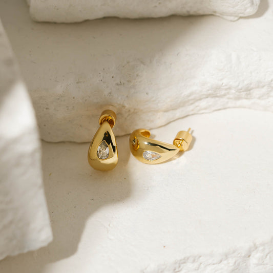 The Amadora Hoop Mini | Crystal