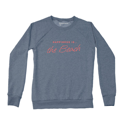 Women's Beach Crew Sweatshirt, Heather Navy