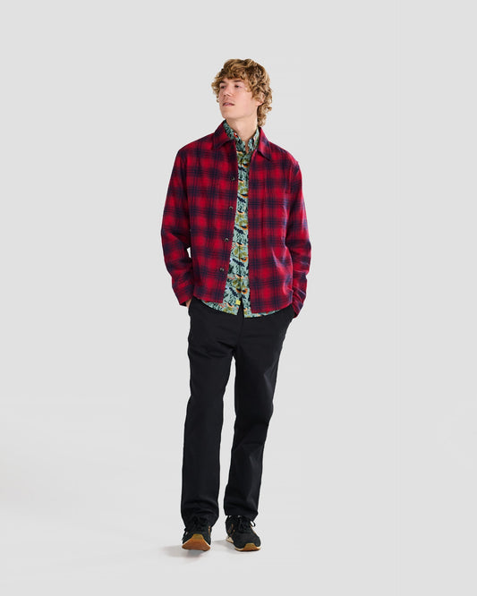 Lamont Red Flannel Plaid Shirt Jacket
