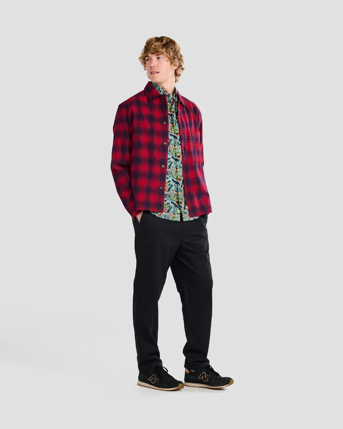Lamont Red Flannel Plaid Shirt Jacket