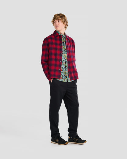 Lamont Red Flannel Plaid Shirt Jacket