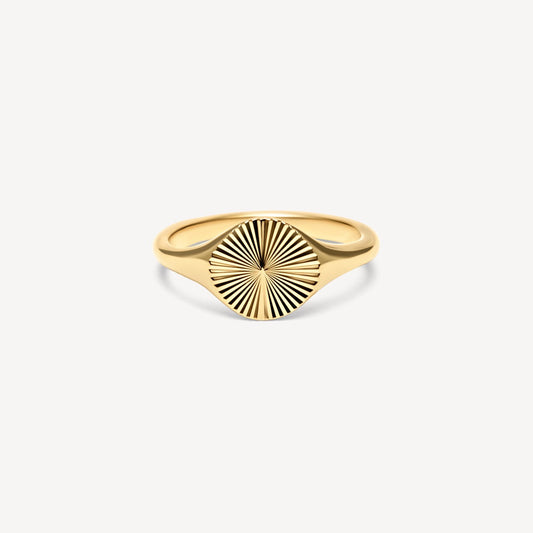 Sunburst Signet Ring